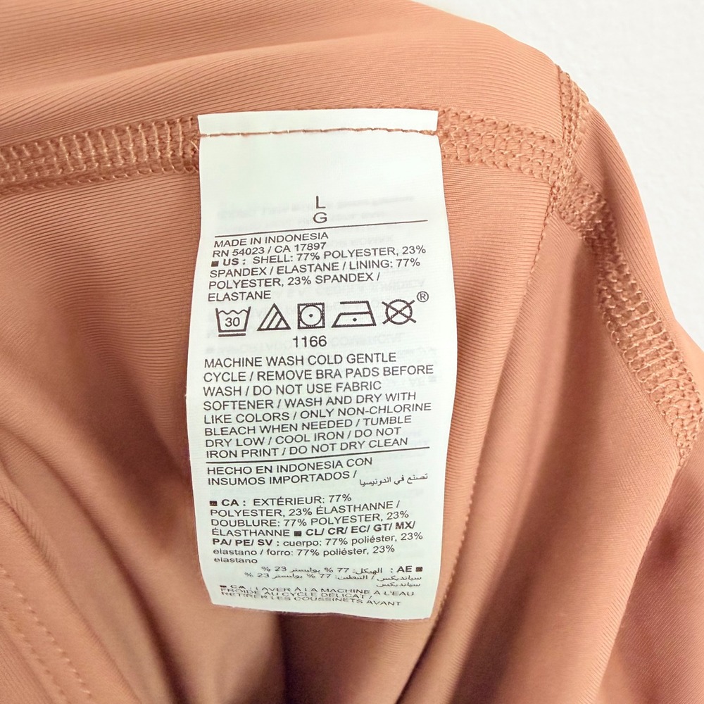 Old Navy Active Powersoft 7/8 Go-Dry Cami Bodysuit Jumpsuit Brown Large Womens - Picture 8 of 9
